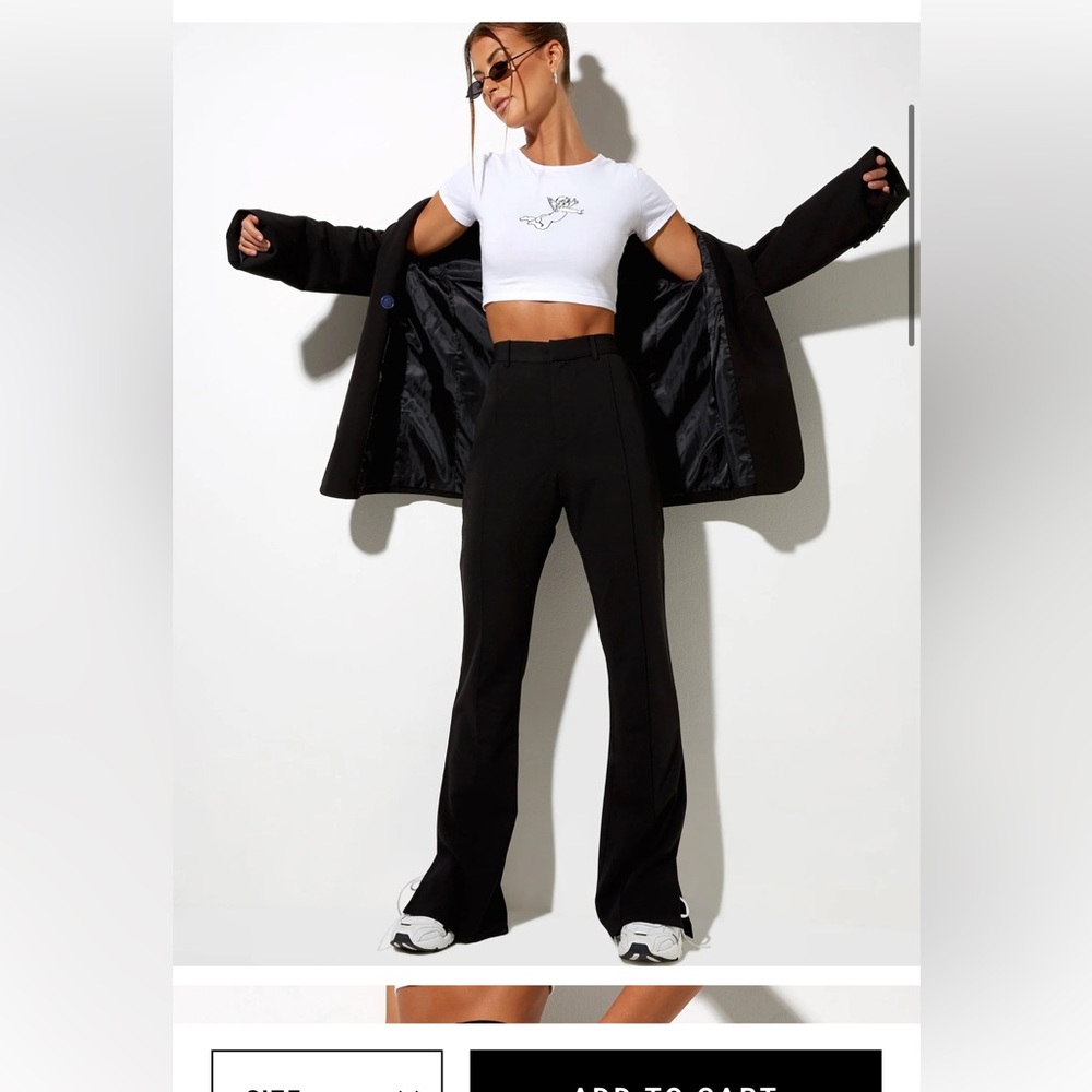 ZOVEY FLARE TROUSER IN BLACK